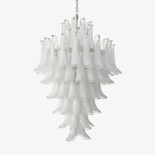 Люстра White Cloud Glass Petals — цвет белый, из материала  метал, скло, стиль современный