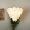 Біла люстра Murano Disc — люстри дизайнерські, колір білий, з матеріалу  метал, скло, стиль модерн