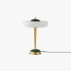 TRAVE TABLE LIGHT Декоративная настольная лампа — цвет белый, из материала медь, мрамор, стиль модерн середины века