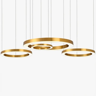 Люстра LED RING (ХРОМ, ЗОЛОТО, РОЖОВЕ ЗОЛОТО) у вітальню