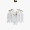 Люстра CRYSTAL TASSELS хрустальная в зал — цвет белый, из материала металл, стиль постмодерн