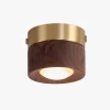 Точечный свет WOODSPOT DARK Накладной — цвет орех і латунь, стиль модерн середины века