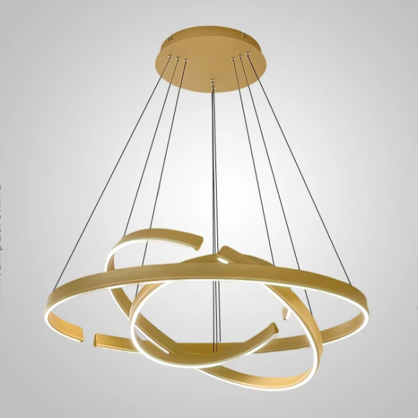Підвісна світлодіодна люстра VEIKKO D65+45+85 Brass LED