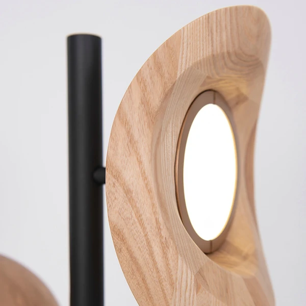 WOODEN FL Торшер напольный — цвет дерево, стиль японский