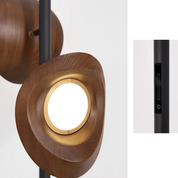 WOODEN FL Торшер напольный — цвет дерево, стиль японский