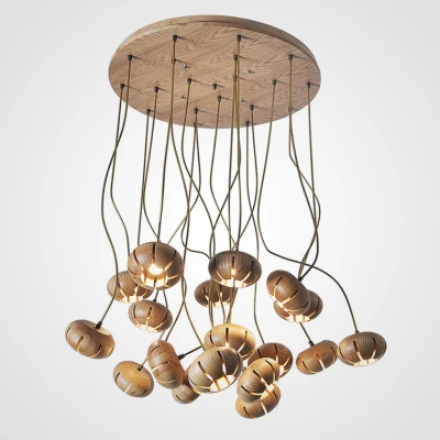 Люстра CAPSULES D60 Light wood светодиодная в зал