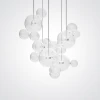 BUBBLES B CLEAR 1+5 Подвесной светильник — цвет прозрачный, из материала стекло, металл, стиль модерн середины века