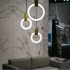 RING B Подвесной светильник — цвет белый, из материала металл, акрил, стиль модерн