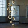 RING B Подвесной светильник — цвет белый, из материала металл, акрил, стиль модерн