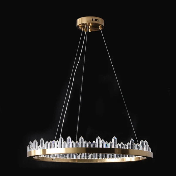 Підвісна світлодіодна люстра QUARTZ LUX C D100 у вітальню сучасна LED Deprimo купити 170439грн.