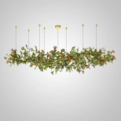 Підвісна світлодіодна люстра ELLING B L300 Green у вітальню LED
