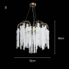 Люстра CRYSTAL TASSELS хрустальная в зал — цвет белый, из материала металл, стиль постмодерн