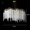 Люстра CRYSTAL TASSELS хрустальная в зал — цвет белый, из материала металл, стиль постмодерн