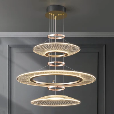 Люстра світлодіодна Кільцева ISTRAL D60+100+80 у вітальню LED