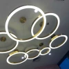 Люстра   LED RING (ХРОМ, ЗОЛОТО, РОЖОВЕ ЗОЛОТО) у вітальню Anzazo купити 9561грн.