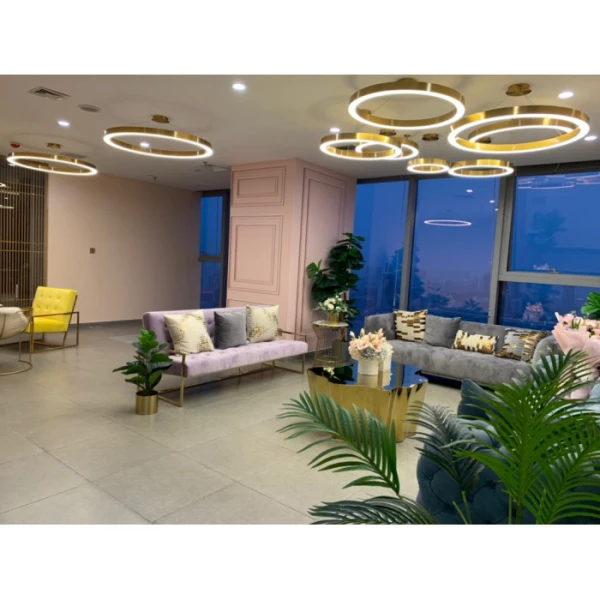 Люстра   LED RING (ХРОМ, ЗОЛОТО, РОЖОВЕ ЗОЛОТО) у вітальню Anzazo купити 9561грн.