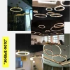 Люстра   LED RING (ХРОМ, ЗОЛОТО, РОЖОВЕ ЗОЛОТО) у вітальню Anzazo купити 9561грн.