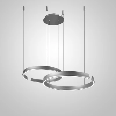 Підвісна світлодіодна люстра VEIKKO COMBO D45+65 Chrome сучасна LED