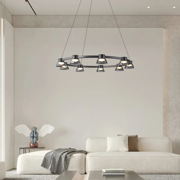 Підвісна світлодіодна люстра HILDFRID D100   LED Deprimo купити 143514грн.