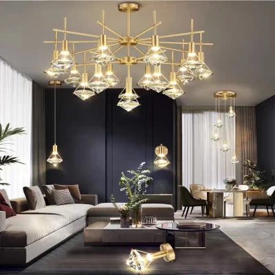 Стельова світлодіодна люстра GLASGOW CH L16 LED