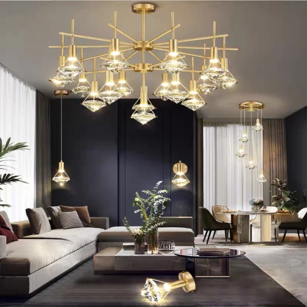 Стельова світлодіодна люстра GLASGOW CH L16   LED Deprimo купити 148559грн.