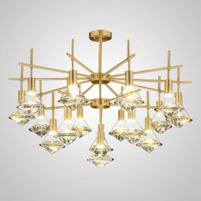 Стельова світлодіодна люстра GLASGOW CH L16 LED