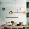 GEOMETRY L Люстра светодиодная в спальню — цвет белый і черный, стиль минимализм