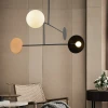 GEOMETRY L Люстра светодиодная в спальню — цвет белый і черный, стиль минимализм