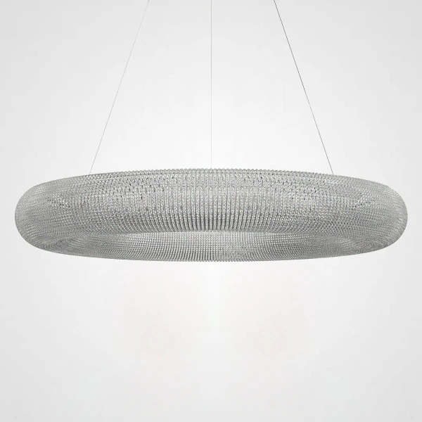 Подвесной светильник Crystal Halo D180 Silver светодиодная в зал — люстра, цвет прозрачный, стиль модерн