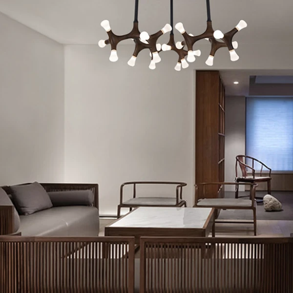 Стельова світлодіодна люстра SANTANA CH D130 Dark brown   LED Deprimo купити 173790грн.