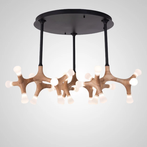 Стельова світлодіодна люстра SANTANA CH D130 Dark brown   LED Deprimo купити 173790грн.