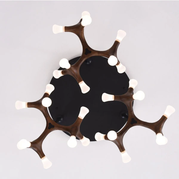 Стельова світлодіодна люстра SANTANA CH D130 Dark brown   LED Deprimo купити 173790грн.