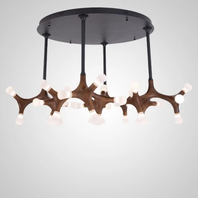 Стельова світлодіодна люстра SANTANA CH D130 Dark brown LED