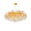 Люстра Droplet Chandelier circle D150 светодиодная в зал — цвет прозрачный, стиль модерн