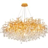 Люстра Droplet Chandelier circle D150 светодиодная в зал — цвет прозрачный, стиль модерн