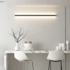 LINES ONE Бра 120cm- дизайнерский настенный светильник — цвет черный, из материала алюминий, стиль минимализм