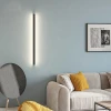 LINES ONE Бра 120cm- дизайнерский настенный светильник — цвет черный, из материала алюминий, стиль минимализм