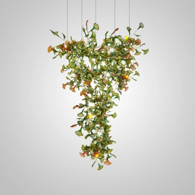 Підвісна світлодіодна люстра ELLING LUX H250 Green у вітальню LED
