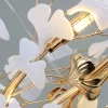 Подвесная люстра JULIETTA L L250 светодиодная в зал — цвет белый і латунь, стиль современный