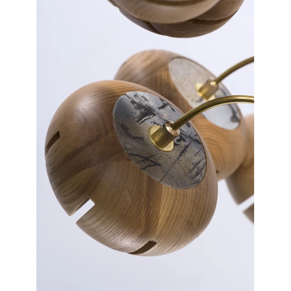 Люстра  світлодіодна  Люстра Louis Wood Led D60 Dark wood у вітальню  LED Deprimo купити 161480грн.