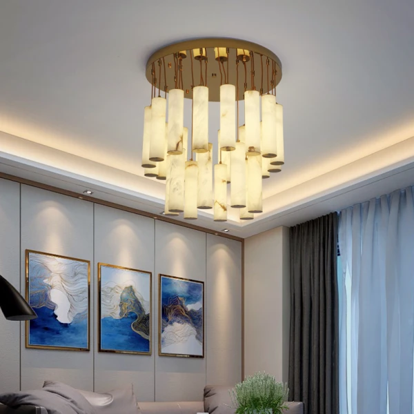 Стельова світлодіодна люстра MARBLE GOLD   LED Deprimo купити 208756грн.