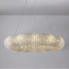 Подвесной светильник Crystal Halo D180 Silver светодиодная в зал — люстра, цвет прозрачный, стиль модерн