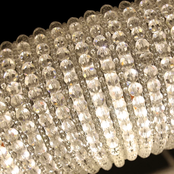 Подвесной светильник Crystal Halo D180 Silver светодиодная в зал — люстра, цвет прозрачный, стиль модерн