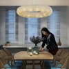 Подвесной светильник Crystal Halo D180 Silver светодиодная в зал — люстра, цвет прозрачный, стиль модерн