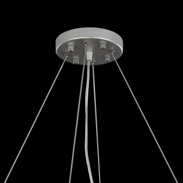 Подвесной светильник Crystal Halo D180 Silver светодиодная в зал — люстра, цвет прозрачный, стиль модерн