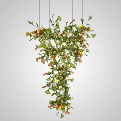 Підвісна світлодіодна люстра ELLING LUX H400 Green у вітальню LED
