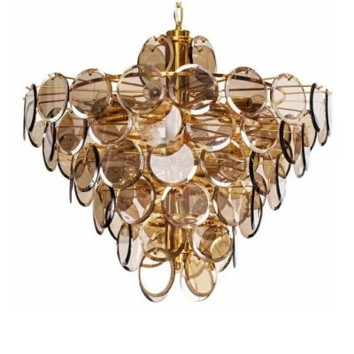 Підвісна світлодіодна люстра VERLE B D77 Gold LED