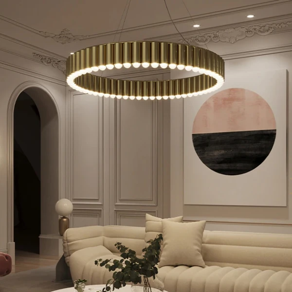 Підвісна світлодіодна люстра ERLANDER D80 Brass   LED Deprimo купити 168282грн.