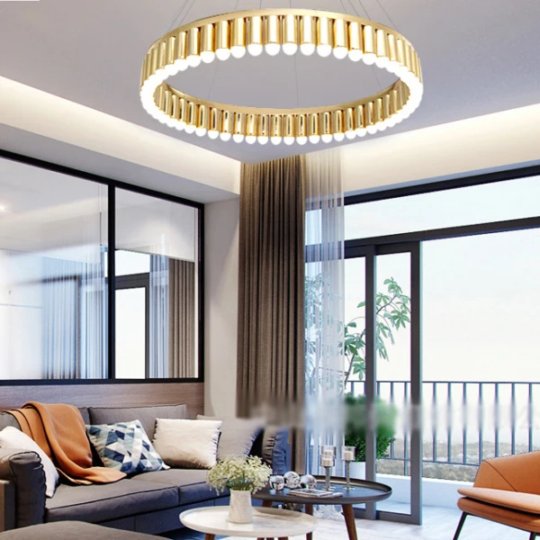 Підвісна світлодіодна люстра ERLANDER D80 Brass   LED Deprimo купити 168282грн.