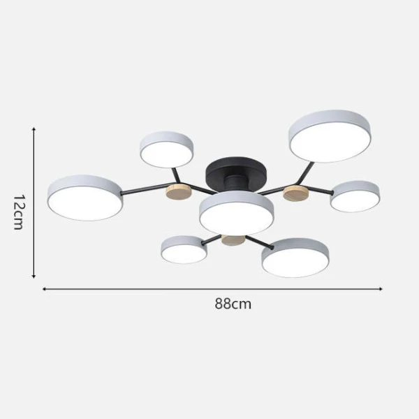 Светильник потолочный светодиодный LED MIRRORS X — потолочный светильник, цвет черный і белый, стиль скандинавский